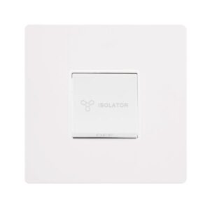 Click Scolmore - Click Definity Complete 10A 3 Pole Fan Isolation Plate Switch (SFMW020PW)