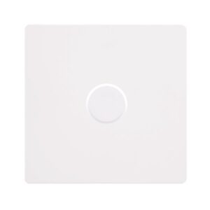 Click Scolmore - Click Definity Complete 1 Gang 2 Way 100W Dimmer Switch Metal White (SFMW161)