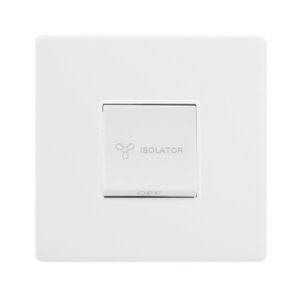 Click Scolmore - Click Definity Complete 10A 3 Pole Fan Isolation Plate Switch (SFPW020PW)