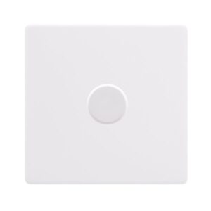 Click Scolmore - Click Definity Complete 1 Gang 2 Way 100W Dimmer Switch Polar White (SFPW161)