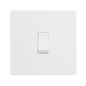 Click Scolmore - Click Definity Complete 20A Double Pole Switch Polar White Cover Plate Polar White Insert (SFPW622PW)