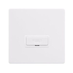Click Scolmore - Click Definity Complete 13A Fused Connection Unit Polar White Cover Plate Polar White Insert (SFPW650PW)