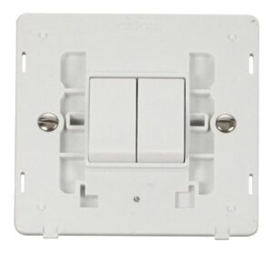Click Scolmore - Click Definity 10Ax 2 Gang 2 Way Switch Insert White (SIN012PW)