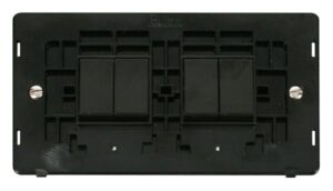 Click Scolmore - Click Definity 10Ax 4 Gang (2 X 2) 2 Way Switch Insert Black (SIN019BK)