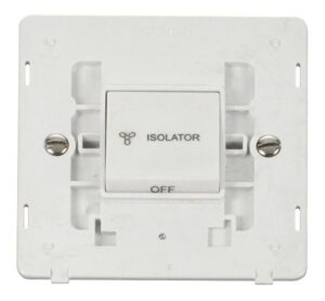 Click Scolmore - Click Definity 10A 3 Pole Fan Isolation Plate Switch (SIN020PW)