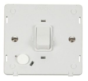 Click Scolmore - Click Definity 20A Dp Switch With Flex Outlet Insert White (SIN022PW)