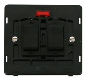 Click Scolmore - Click Definity 20A Sink & Bath Switch With Neon Insert Black (SIN024BK)