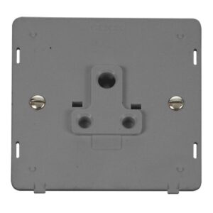 Click Scolmore - Click Definity 5A Round Pin Socket Outlet Insert (SIN038GY)
