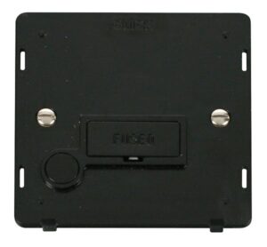 Click Scolmore - Click Definity 13A Fused Connection Unit With Flex Outlet Insert Black (SIN050BK)