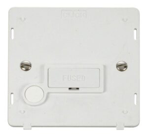 Click Scolmore - Click Definity 13A Fused Connection Unit With Flex Outlet Insert White (SIN050PW)