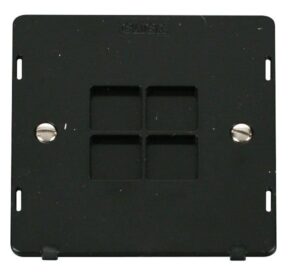 Click Scolmore - Click Definity 1 Gang Blank Plate Insert Black (SIN060BK)