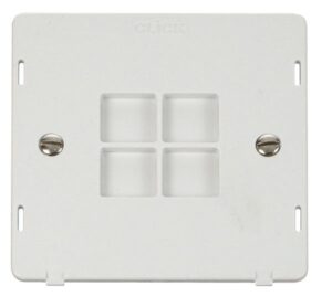 Click Scolmore - Click Definity 1 Gang Blank Plate Insert White (SIN060PW)