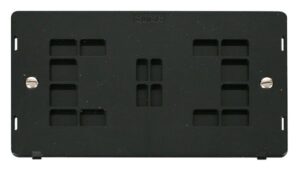 Click Scolmore - Click Definity 2 Gang Blank Plate Insert Black (SIN061BK)