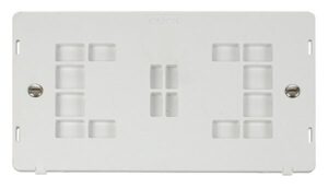 Click Scolmore - Click Definity 2 Gang Blank Plate Insert White (SIN061PW)