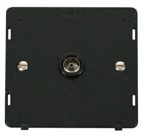 Click Scolmore - Click Definity Single Coaxial Socket Insert Black (SIN065BK)