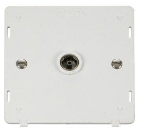 Click Scolmore - Click Definity Single Coaxial Socket Insert White (SIN065PW)