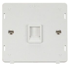 Click Scolmore - Click Definity Single Rj11 Socket Outlet Insert White (SIN115PW)