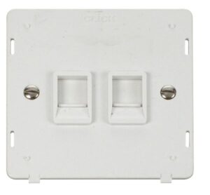 Click Scolmore - Click Definity Swls In 2 Rj45 Pw (SIN118PW)