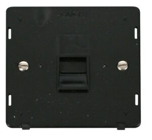 Click Scolmore - Click Definity Single Telephone Socket Secondary Insert Black (SIN125BK)
