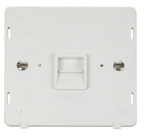Click Scolmore - Click Definity Single Telephone Socket Secondary Insert White (SIN125PW)