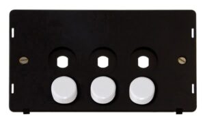 Click Scolmore - Click Definity 3 Gang Double Dimmer Plate Insert (SIN143PL)
