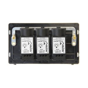 Click Scolmore - Click Definity 3 Gang 2 Way 250Va Dimmer Switch Insert (SIN143)