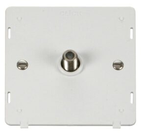Click Scolmore - Click Definity Single Satellite Socket Insert White (SIN156PW)