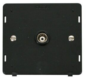 Click Scolmore - Click Definity Single Isolated Coaxial Socket Insert Black (SIN158BK)