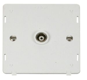 Click Scolmore - Click Definity Single Isolated Coaxial Socket Insert White (SIN158PW)