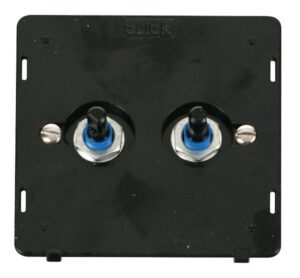 Click Scolmore - Click Definity Sin 2Gang 2Way 100W Led Dimmer Switch (SIN162)
