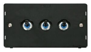 Click Scolmore - Click Definity Sin 3Gang 2Way 100W Led Dimmer Switch (SIN163)