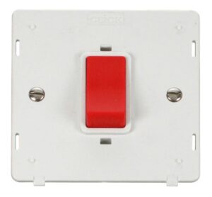 Click Scolmore - Click Definity 45A 1 Gang Plate Dp Switch Insert White (SIN200PW)