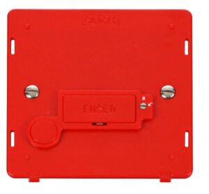 Click Scolmore - Click Definity 3A Fused Connection Unit With Flex Outlet (Lockable) Insert Red (SIN249RD)