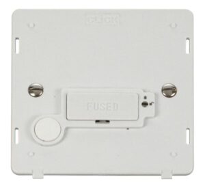 Click Scolmore - Click Definity 13A Fused Connection Unit With Flex Outlet (Lockable) Insert White (SIN250PW)