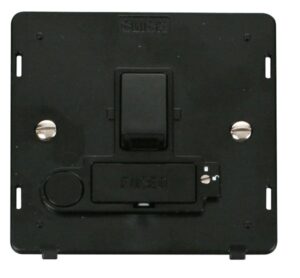Click Scolmore - Click Definity 13A Fused Switched Conn. Unit With Flex Outlet (Lockable) Insert Black (SIN251BK)