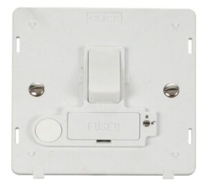 Click Scolmore - Click Definity 13A Fused Switched Conn. Unit With Flex Outlet (Lockable) Insert White (SIN251PW)