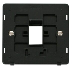 Click Scolmore - Click Definity 1 Gang Plate Single Aperture Insert Black (SIN401BK)