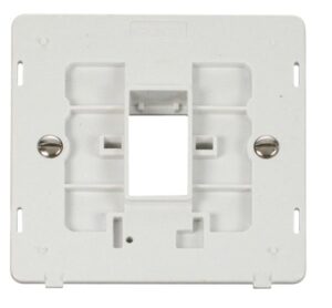 Click Scolmore - Click Definity 1 Gang Plate Single Aperture Insert White (SIN401PW)