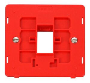 Click Scolmore - Click Definity 1 Gang Plate Single Aperture Insert Red (SIN401RD)