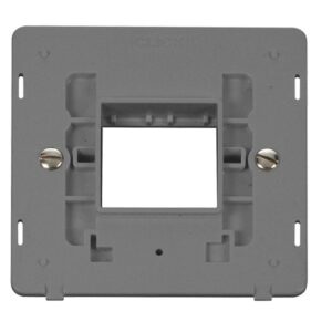 Click Scolmore - Click Definity 1 Gang Minigrid? Unfurnished Plate Insert 2 Apertures (SIN402GY)