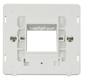 Click Scolmore - Click Definity 1 Gang Plate Twin Aperture Insert White (SIN402PW)