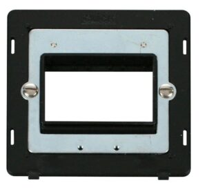 Click Scolmore - Click Definity 1 Gang Plate Triple Aperture Insert Black (SIN403BK)