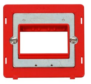 Click Scolmore - Click Definity 1 Gang Plate Triple Aperture Insert Red (SIN403RD)