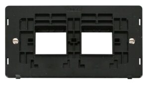 Click Scolmore - Click Definity 2 Gang Plate (2 X 2) Aperture Insert Black (SIN404BK)