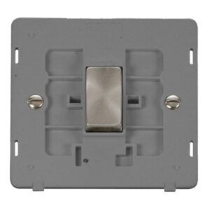 Click Scolmore - Click Definity 10Ax Ingot 1 Gang 2 Way Plate Switch Insert (SIN411GYBS)
