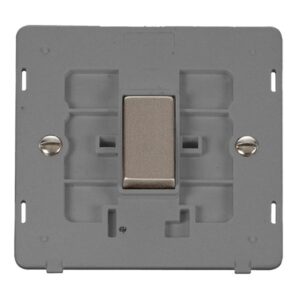 Click Scolmore - Click Definity 10Ax Ingot 1 Gang 2 Way Plate Switch Insert (SIN411GYSS)