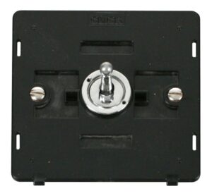 Click Scolmore - Click Definity 10Ax 1 Gang 2 Way Toggle Switch Insert Chrome (SIN421CH)