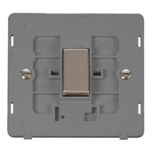 Click Scolmore - Click Definity 10Ax Ingot 1 Gang Intermediate Plate Switch Insert (SIN425GYSS)