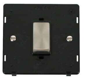 Click Scolmore - Click Definity Ingot 45A 1 Gang Plate Dp Switch Insert Black (SIN500BKBS)
