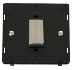 Click Scolmore - Click Definity Ingot 45A 1 Gang Plate Dp Switch Insert Black (SIN500BKSS)